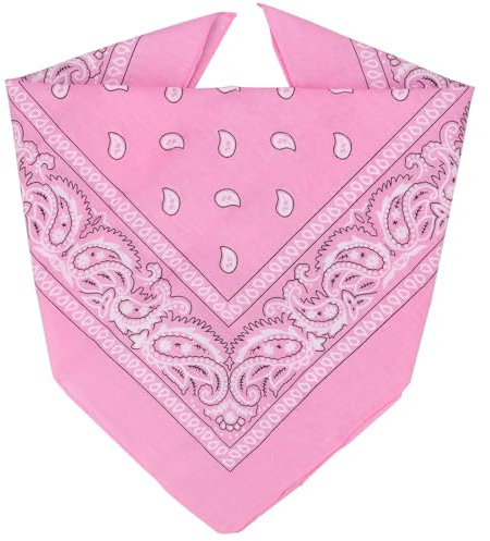 ZENO Rosa Bandana – 100% Baumwolle & Natürliche Fasern – Rosa Halstuch Ohne Polyester – Hochwertig, Weich, Langlebig & Waschmaschinenfest – Bandana Herren & Damen – Unisex & Kinder