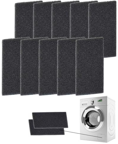 BARRU 10Pcs Filtre Seche Linge Compatible avec Bauknecht Privileg Whirlpool HX 481010354757, 225 x 107 x 8 mm Filtre éponge Tapis filtrant,filtre de sèche-linge pour pompe à chaleur