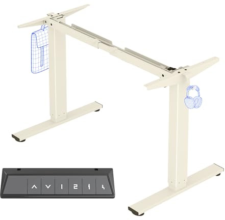 FLEXISPOT Bureau Assis Debout Électrique, Mousse Blanc