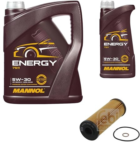 EISENFELS Inspektionspaket enthält 6 Liter Motoröl Energy 5W-30 Ölfilter für C-Klasse W202 W203 SLK R170 200 Kompressor 230 SL R129 320 280 300 SL-24