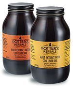 Potter's Malt Extract & Cod Liver Oil (Butterscotch) 650g (Case of 6)
