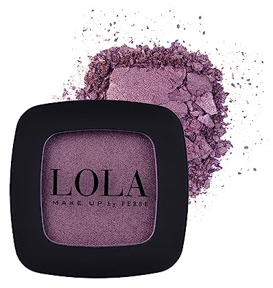 Lola Make-Up Mono Eyeshadow, Plum, Satin, Rich Intense Pigmentation, High Coverage, Use Wet & Dry, All Skin Tone, Mineral Oil Free, Vegan & Cruelty Free, No. 032