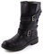 Toocool - Scarpe Donna Stivali Biker Motociclista Ecopelle Casual Fibbie Nuovo 1050 [39,Nero]