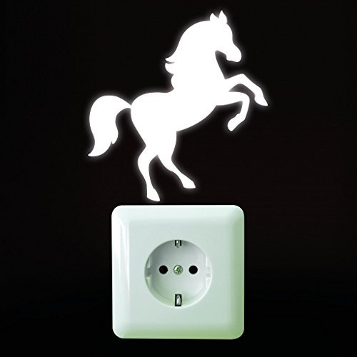Wandtattoo-Loft Leuchtaufkleber Fluoreszierendes „Pferd“ Leuchtsticker für Steckdose oder Lichtschalter/Fluoreszierende leuchtende Sticker für das Kinderzimmer