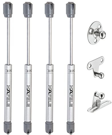 HAFELE 80N Lourd Étroit Télescopique à Joint Souple Gaz Amortisseur Bras Piston à Gaz Vérin Pneumatique pour Meubles Pistons pour Portes Mobile Cuisine Ressort à Gaz Armoire 4 Pièces