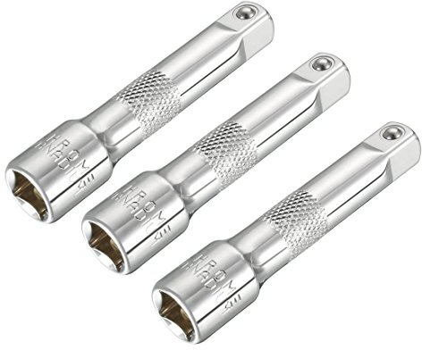 Sourcingmap 3 Pcs 3/8 Inch Drive x 3 Inch Socket Extension Bar, Cr-V Steel