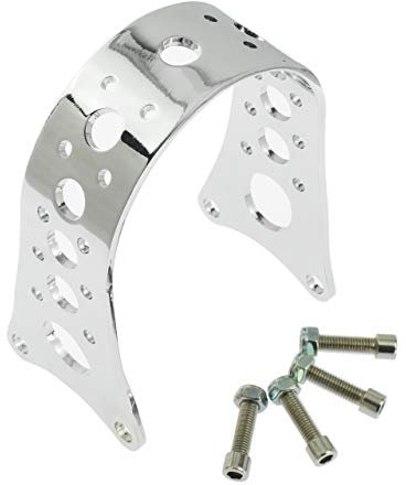 HDBUBALUS Moto 39Mm Tracker Anteriore Fit Forcella Brace Fit per Harley 88-17 Harley Dyna Sportster Fxd XL Chrome