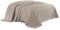 Class Home Collection Tagesdecke 220x240 cm in Waffeloptik – Extra großer Bettüberwurf, Sofa Überwurf aus 100% Baumwolle mit Fransen, Wolldecke für Sofa, Sessel & Bett im Schlafzimmer Beige