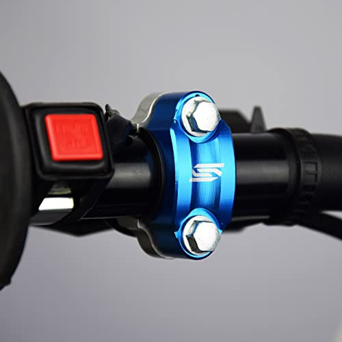 SCAR Rotating Bar Clamp Brake Clutch compatible with HUSQVARNA YAMAHA KAWASAKI KTM SUZUKI SX SXF EXC EXCF TC TE FE FC YZ YZF RMZ KX KXF CR CRF - Blue