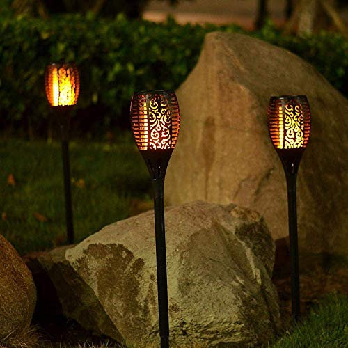 51 LED Outdoor Garden Solar Torch Light Dancing Flickering Flame Effect Stake Light Waterproof Landscape Path Lamp (Single)