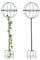 Relaxdays Rankhilfe, 2er Set, Kugel, freistehend, Beet, Topfpflanzen, wetterfest, Kletterhilfe, H: 118,5 cm, dunkelgrün
