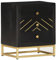 vidaXL Mangoholz Massiv Nachttisch 3 Schubladen Nachtschrank Nachtkonsole Nachtkommode Schlafzimmer Kommode Schrank Nachtschränkchen Schwarz Golden 40x30x50cm