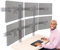 Stand Steady 6 Monitor Mount Desk Setup - Heavy-Duty Height Adjustable Monitor Stand, Swivel Arm with Clamp-On Base, 6 Screen VESA Mount Fits Most LCD/LED Monitors 17-32 in. (Silver, 6 Mounts)