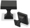 homdiy LS6785BK Möbelknöpfe / Schubladenknöpfe für Kommoden, quadratisch, Schwarz, 10 Stück
