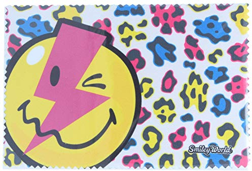 Schönes Microfaser Brillenputztuch 10 x 15 cm Smilies (04)