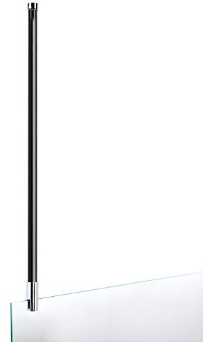 Schulte barre de stabilisation noir 80 cm, fixation au plafond, pour Schulte paroi de douche verre 5 à 8 mm, béquille de renfort universel à raccourcir