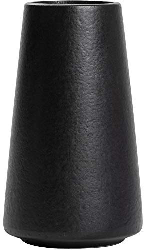 Vase Schwarz - vase Schwarz Matt, Schwarze Vases, 15CM Keramikvase, Boho vases für Pampasgras, Blumenvase Schwarze deko,Tischdeko schwarz, küche, Badezimmer deko
