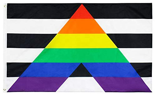 90 x 150 cm große Flagge Straight Ally LGBTQ Straight Alliance Gay Pride Solidarity Rainbow