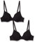 Amazon Essentials Women's Comfortable Underwire T-Shirt Bra, Pack of 2, Black, 34B