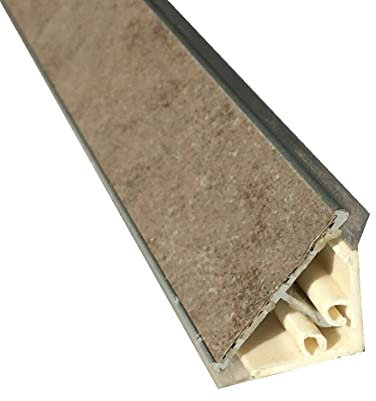 Generico Alzatina in Alluminio per Top Cucina cm 100-200 Vari Colori - Alzatine per Tops - Lunghezza Totale: cm 100 Colore: Porfido Scuro