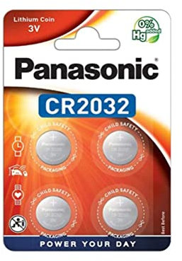Corp. Panasonic CR2032 Pila bottone al litio 3 V, 225 mAh, blister da 4 x 12 - confezione 12 blister