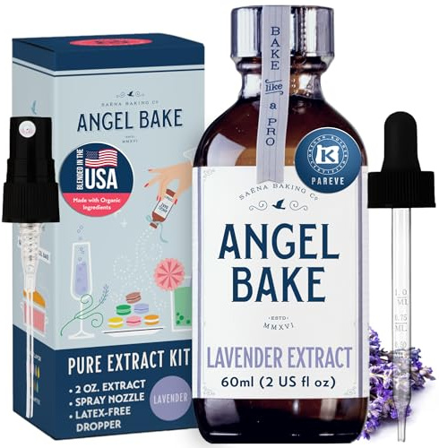 PURE Bulgarian Lavender Flavoring Extract for Baking and Mixology. 100% Natural. Keto Friendly, Vegan, Gluten Free, Non GMO. (Lavender, 2 Oz with dropper + sprayer)