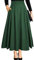 Dunkelgrün Langer Rock Damen Sommer Outfit Lang mit Schlitz a Linien Maxi Midi Festlich Maxirock Taschen Eleganter Hohe Taille Faltenrock Plisseerock Sommerrock Leicht Strandrock Chiffon L