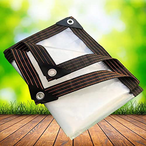 Lona Transparente Impermeables, Toldo Exterior Protector Cobertizo con Ojales, Lona Cobertizo Prueba De Lluvia, Versátil Cobertizo para Muebles, Jardín, Piscina,5x9m