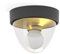 Licht-Erlebnisse Deckenlampe mit Bewegungsmelder Kunststoff Schwarz Gold IP44 Badezimmer Wohnzimmer Ø18 cm E27 Sensor Moderne Deckenleuchte Flur NOOK