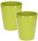 Kotarbau® - Set da 2 vasi da fiori in ceramica, per orchidee, altezza 150 mm, diametro 120 mm, colore verde