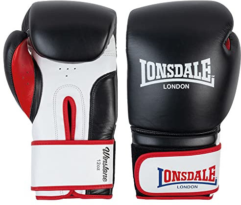 Lonsdale Unisex-Adult Winstone Equipment, Black/White/Red, 16 oz EU