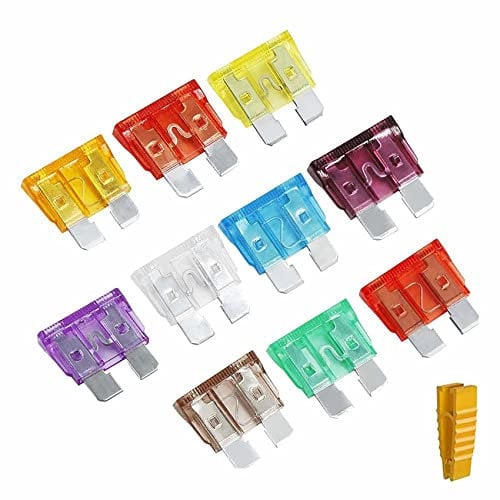 Neoreser 10pcs Mediano Fusibles Coche, Automóvil Fusible para Coche/Caravanas/Furgoneta/Moto (1A-40A)