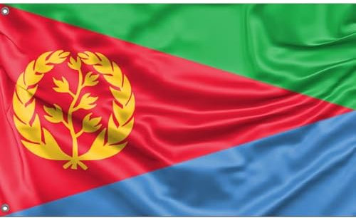 Flagge von Eritrea, einzigartiger Designdruck, hergestellt in der EU (90 x 150 cm)