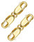 AEXCRAFT 2 Stück Kettenverlängerung Gold Kettenverschluss Silber 925 Schmuck Verschluss Für Armband Ketten Halsketten DIY Schmuckherstellung