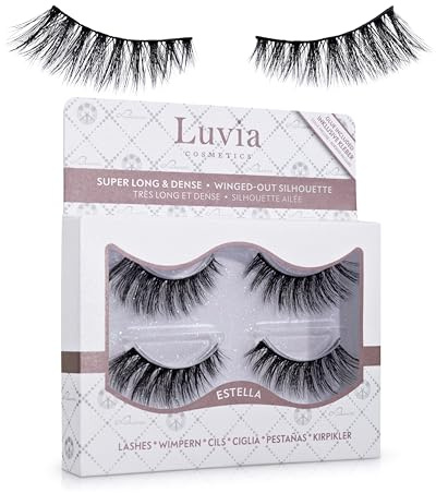 Künstliche Wimpern natürlicher Look mit Wimpernkleber - Luvia Cosmetics - Vegan Lashes Duo - Estella