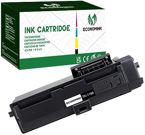 Economink TK-1160 Toner Schwarz kompatibel mit Kyocera TK-1160 für Kyocera Ecosys P2040dn, für P2040dw P2050dn P2040dn P2040dw Drucker Toner (1er-Pack)