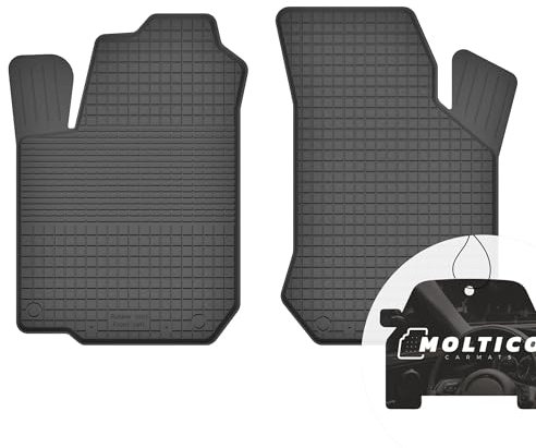moto-MOLTICO Vorne Gummimatten Auto, 2-teiliges Set, Allwetter Gummi Fußmatten mit Rand, Antirutsch & Wasserfest Autoteppiche - passend für Opel Corsa C 2000-2006