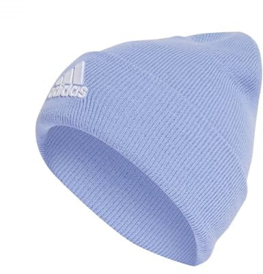 adidas Unisex Logo Beanie, Blue Spark/White, S