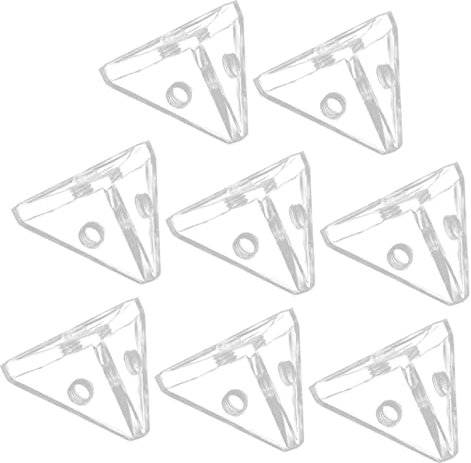 TOPPERFUN Präzisionsgefertigte Dreieckige Acryl-verbindungsstücke Vitrinenzubehör Rechtwinklige Halterung Schmuckschatulle Eckhalterungen Möbelecken
