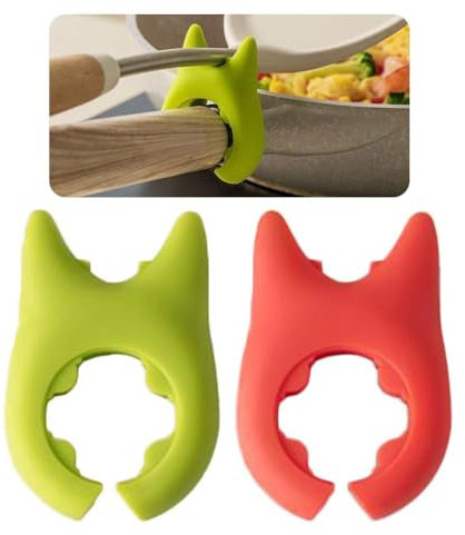 Spoon Pot Pan Holder Spatula Bracket Clips,Silicone Anti Scald Spoon Rest for Stove Top Spatula Holder,Heat Resistance Non-Slip Cooking Pot Clip Steam Releaser,Adjustable Spatula Holder Kitchen Gadget