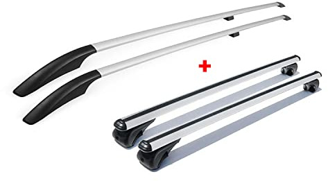 OMAC Dachträger für VW Caddy 2020-2026 Kurzer Aluminium 4tlg Silber | inkl. Dachreling (Set), Querträger, Grundträger