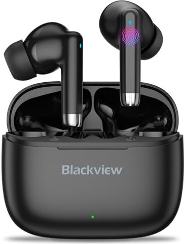 Blackview Cuffie Bluetooth AirBuds 4, Auricolari Bluetooth 5.3 Cuffie Wireless In Ear Con Mic, Bassa Rumore Auricolari Senza Fili,36H, Controllo Touch,per iPhone/Samsung/Android