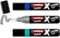 edding X Multimarker - Ocean Colour Set - 3 Multimarker mit pigmentierter Tinte auf Wasserbasis - Keilspitze 2-10 mm - Multimarker für T-Shirts, Sneaker, Handyhüllen und mehr