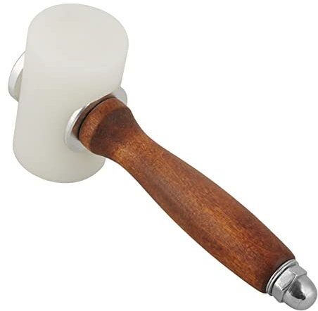 Leathercraft Hammer, T Shape Leather Craft Hammer, Cowhide Sew Club DIY Leathercraft Carving Mallet with Wood Handle