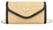 TOFBS Sac a Main Femme Pochette d'Été Sacs à Bandoulière en Paille Tissée Petit avec Chaîne Embrayage Soirée Bohème pour Plage Parti Mariage (Noir)