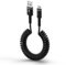 Coiled USB C Cable for Car, Retractable Type C Samsung Phone Charger Cable Fast Charger Lead for Samsung Galaxy S25 S24Ultra S23 FE S22 S21 S20 S10 A55 5G A54 A53 A35 A34 A22 A15 A14 A13, iPhone 16 15