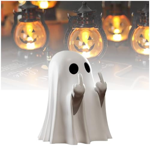 PICKONA Lustige Geisterstatue. Nette Geisterstatue, Halloween Dekorationen für Veranda und Indoor Gruselige Home Decor, Halloween Dekor Gruselige Statuen für Party