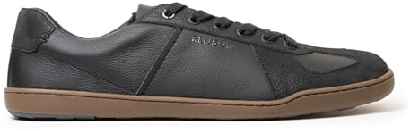 Blusun Lässiger Sneaker/Barfußschuhe in Schwarz Leder BLSN-200M