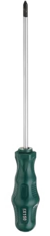QUARKZMAN PH1 Phillips Schraubendreher 240mm Länge Schraubenzieher Magnetische Screwdriver CR-V mit Ergonomischem Griff für DIY-Reparaturen, Grün