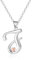 Mesovor 925 Sterling Silver Necklaces for Women, Dainty Initial Name Necklace with Rose Gold Heart, Jewellery Gifts for Family Mother Sister Daughter Wife (Letter-I)